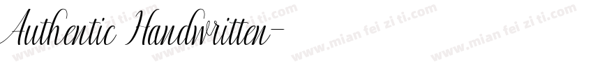 Authentic Handwritten字体转换